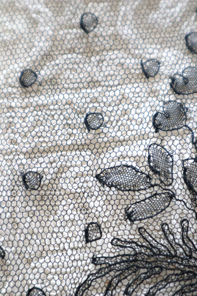 1920s Chantilly Style Lace Trim with Picot Edge, 268 × 19.5cm