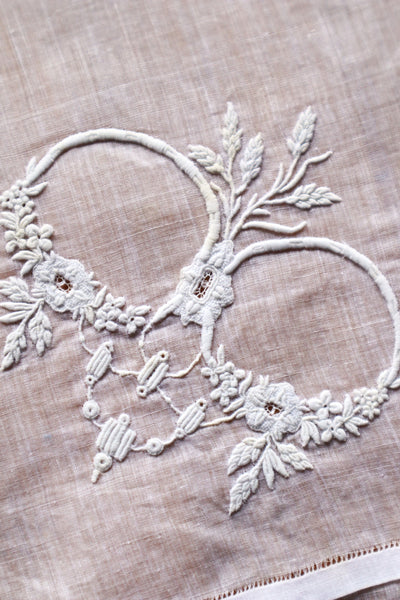 1900s French Drawnwork Handkerchief