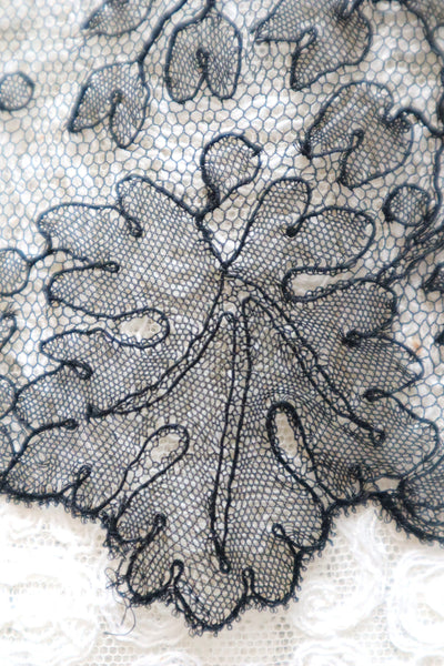 1920s Chantilly Style Lace Trim with Picot Edge, 268 × 19.5cm