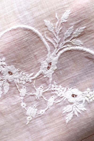 1900s French Drawnwork Handkerchief