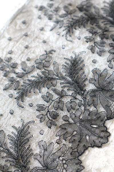 1920s Chantilly Style Lace Trim with Picot Edge, 268 × 19.5cm