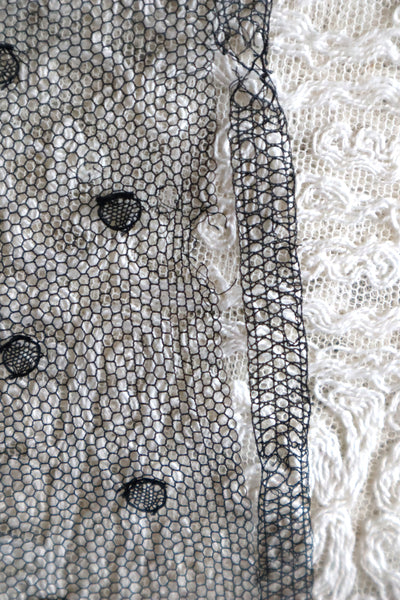 1920s Chantilly Style Lace Trim with Picot Edge, 268 × 19.5cm