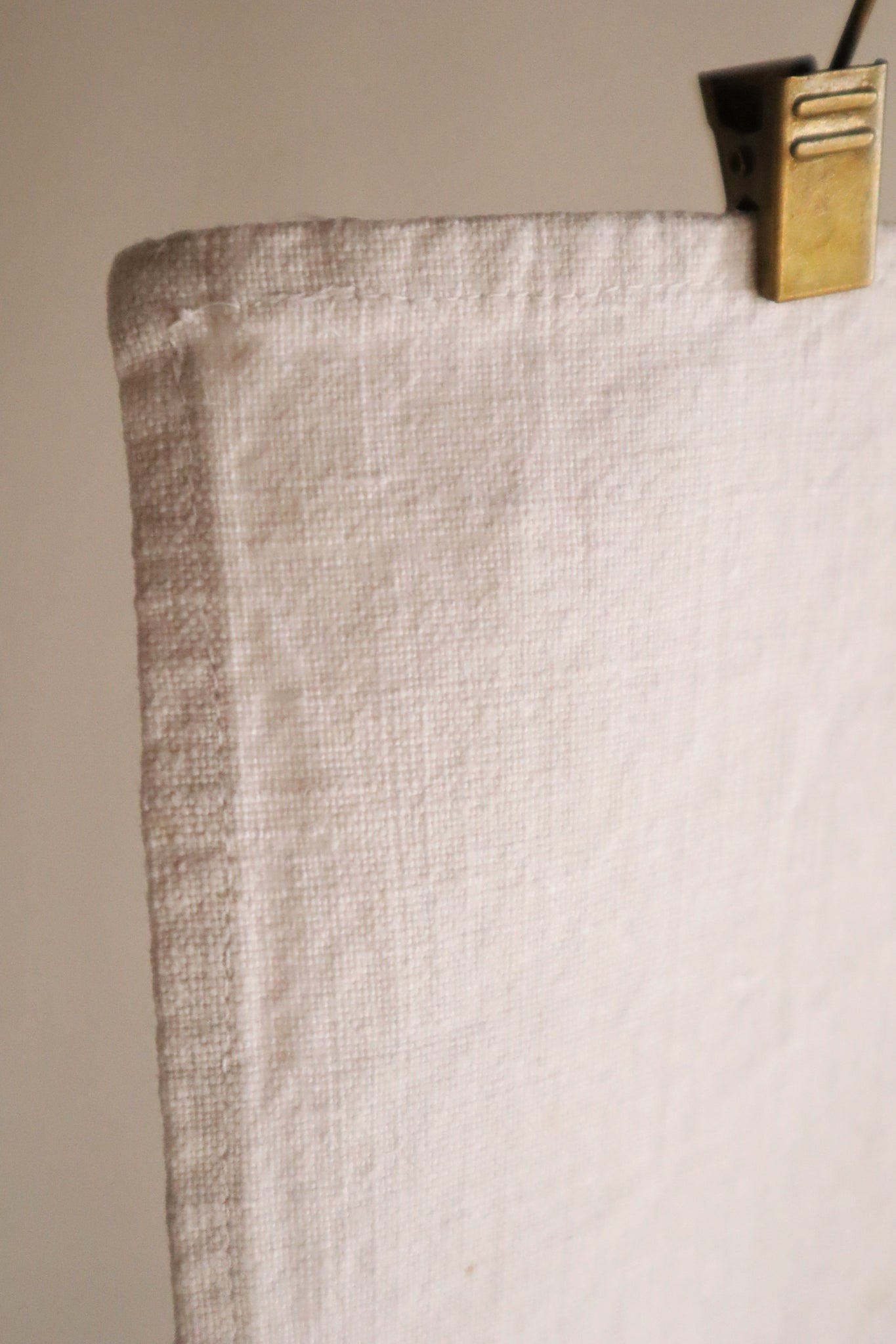 1900s–1910s French Redwork Morning Glory Linen Panel