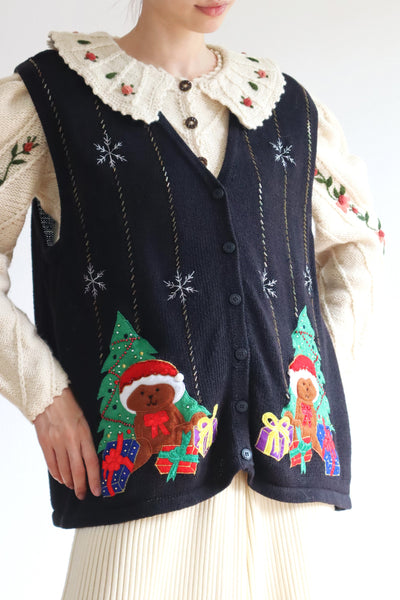 80s Christmas Knit Vest