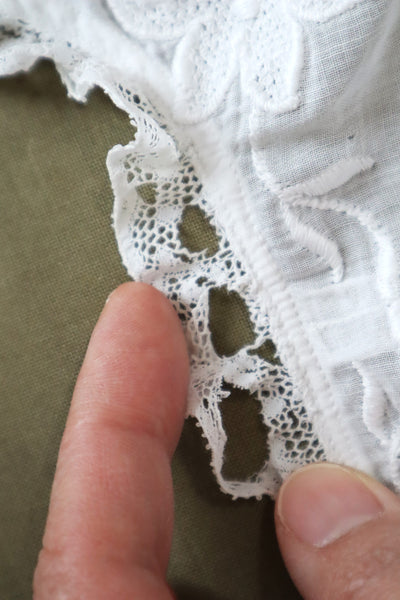 1900s Edwardian Muslin Cotton Embroidered Blouse