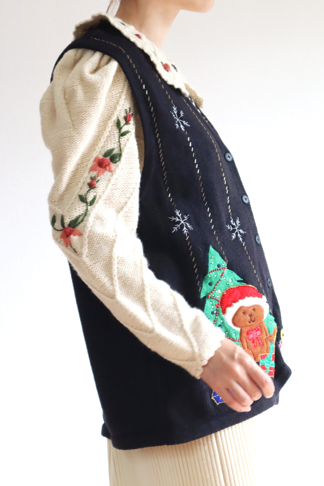 80s Christmas Knit Vest