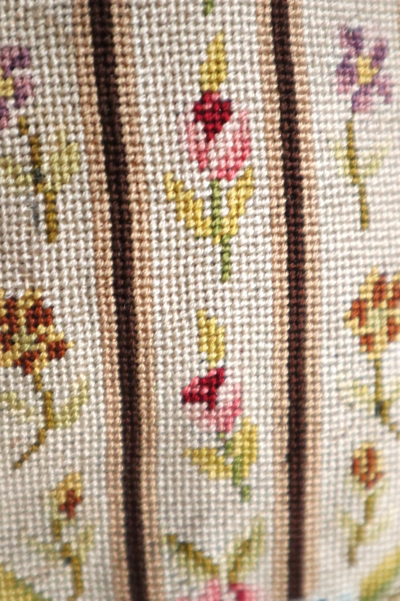 1895–1910 French Petit Point Floral Evening Bag