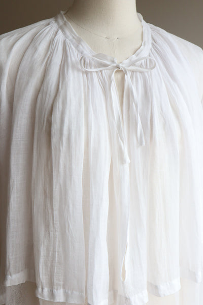 1900s Botanical Lace Cotton Gauze Church Dress