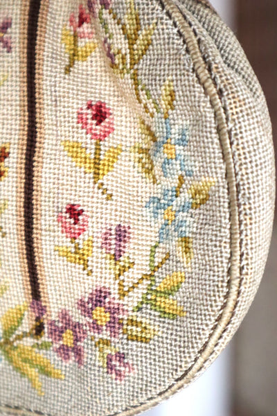 1895–1910 French Petit Point Floral Evening Bag
