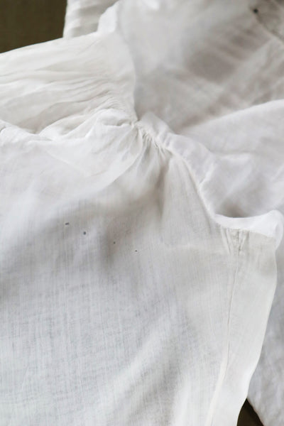 1900s Edwardian Muslin Cotton Embroidered Blouse