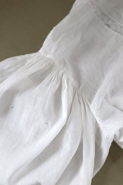 1900s Edwardian Muslin Cotton Embroidered Blouse