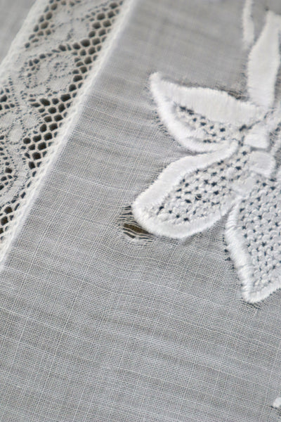 1900s Edwardian Muslin Cotton Embroidered Blouse