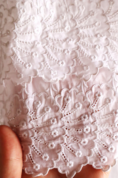 1900s French Edwardian Handworked Cotton Lawn Skirt