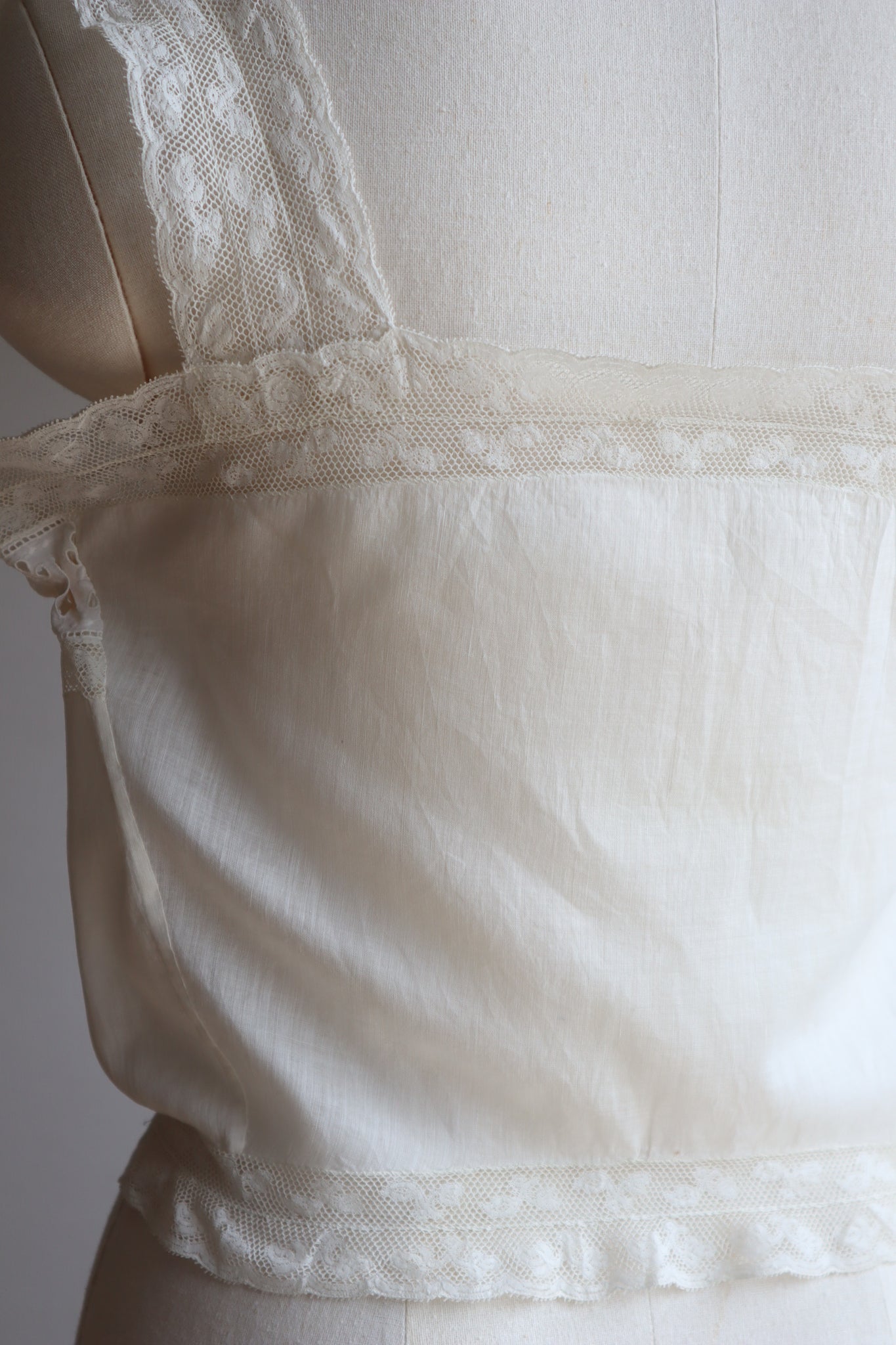 1900s French Thin Cotton Corset Cover