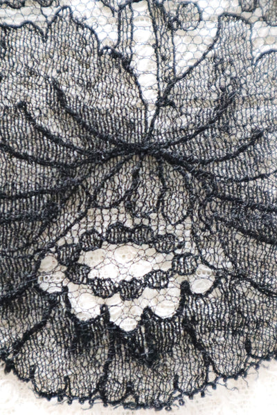 1920s Chantilly Style Lace Trim with Picot Edge, 690×18cm