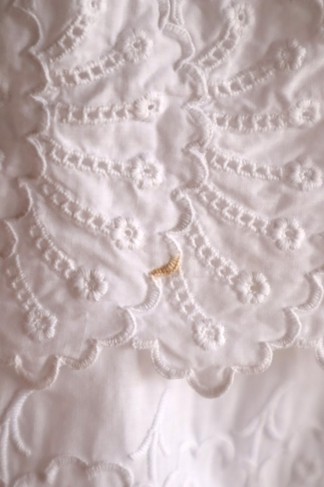 1900s French Edwardian Handworked Cotton Lawn Skirt
