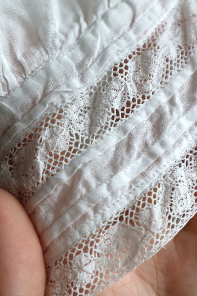 1900s Edwardian Muslin Cotton Embroidered Blouse