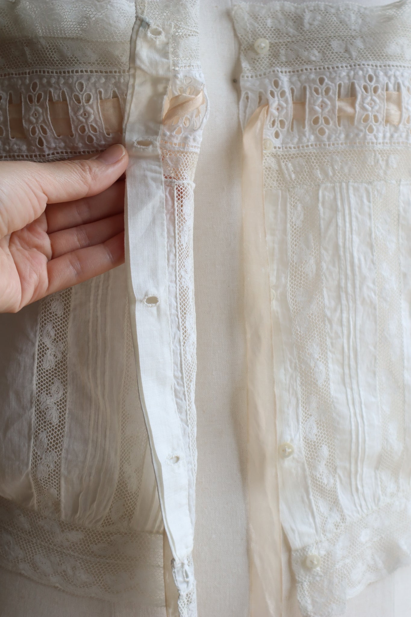 1900s French Thin Cotton Corset Cover