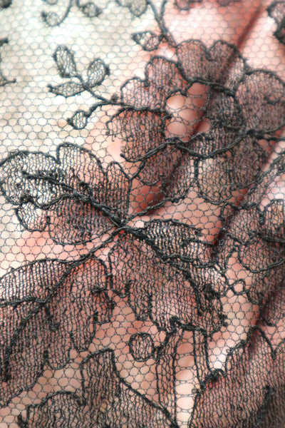 1920s Chantilly Style Lace Trim with Picot Edge, 690×18cm