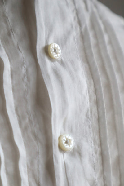1900s Edwardian Muslin Cotton Embroidered Blouse