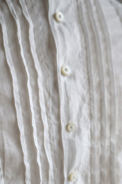 1900s Edwardian Muslin Cotton Embroidered Blouse