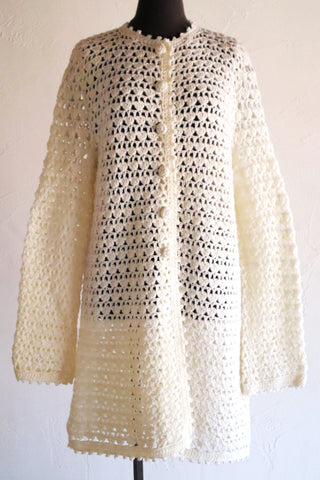 80s Hand Crocheted Cardigan