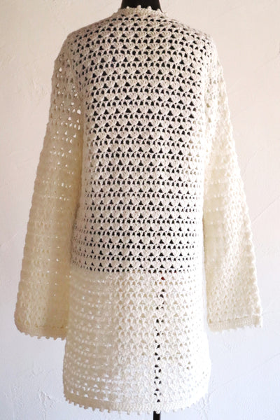 80s Hand Crocheted Cardigan