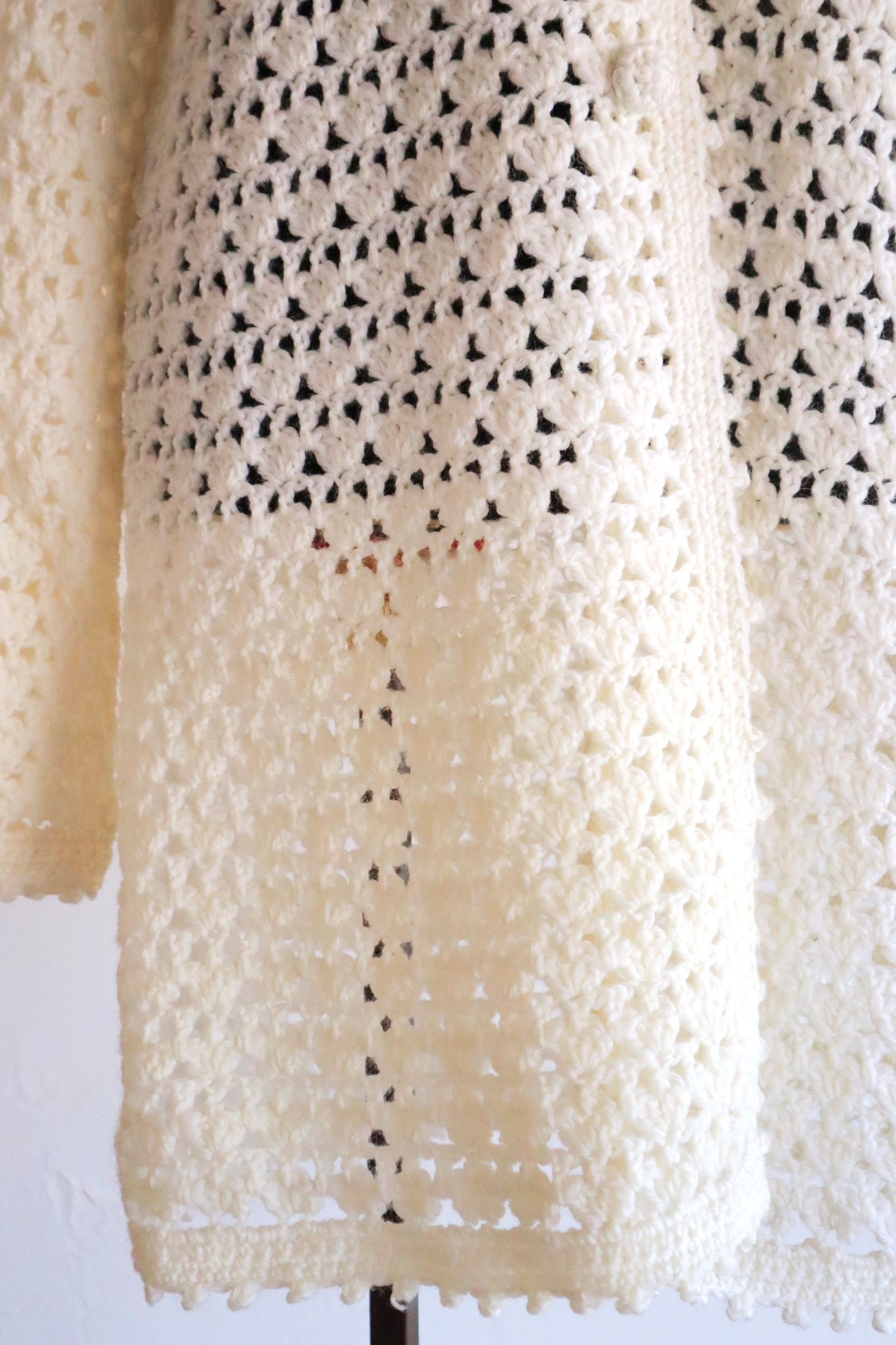80s Hand Crocheted Cardigan