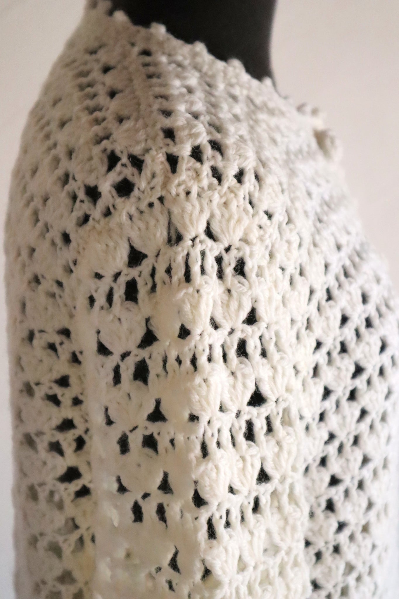 80s Hand Crocheted Cardigan