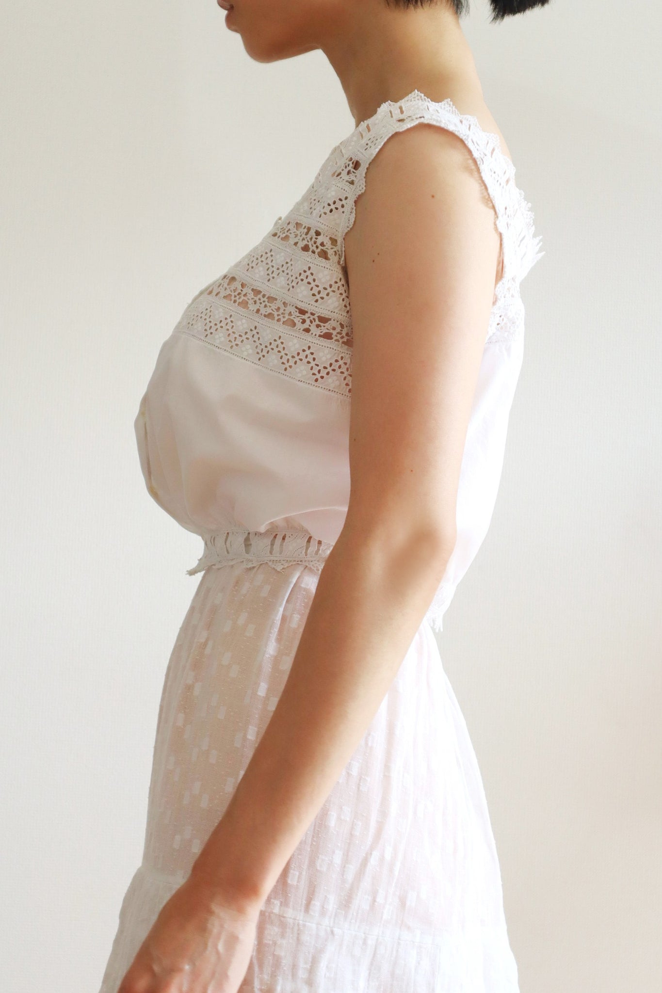 1910s Bobbin Lace Corset Cover