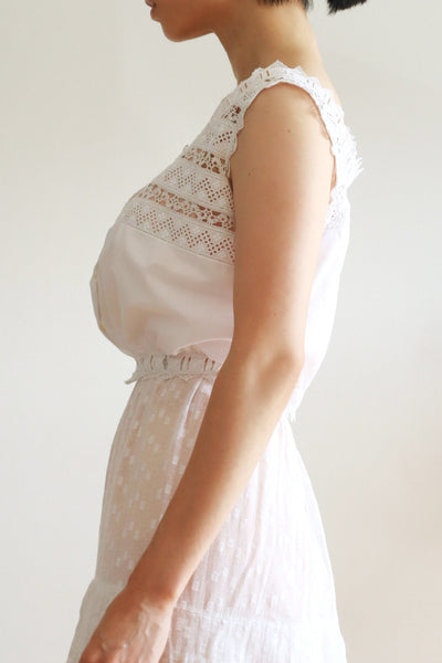 1910s Bobbin Lace Corset Cover