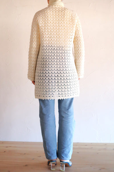 80s Hand Crocheted Cardigan