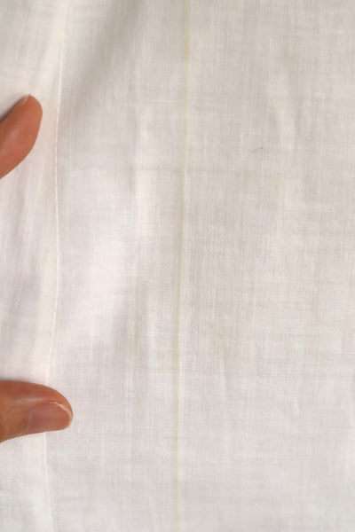1900s French Cotton Train Skirt with Fine Pleated Hem