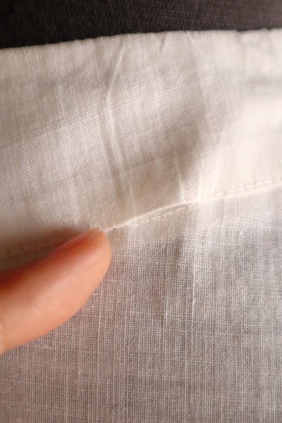 1900s French Cotton Train Skirt with Fine Pleated Hem