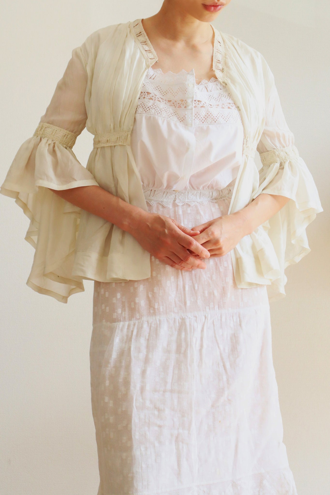 19th Silk Bed Jacket Size XXS