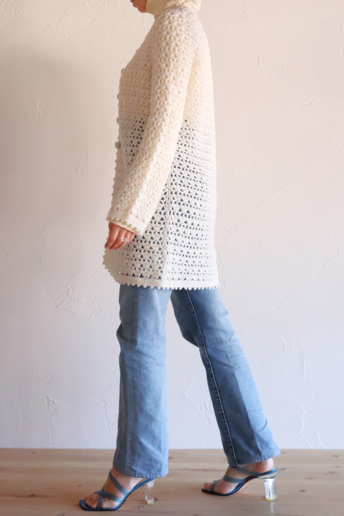 80s Hand Crocheted Cardigan