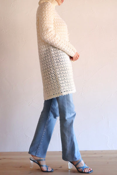 80s Hand Crocheted Cardigan