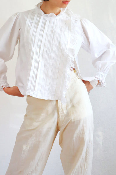 1900s Side Open Tuck Design Blouse