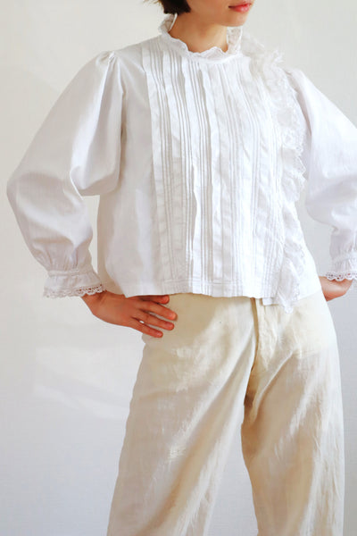 1900s Side Open Tuck Design Blouse