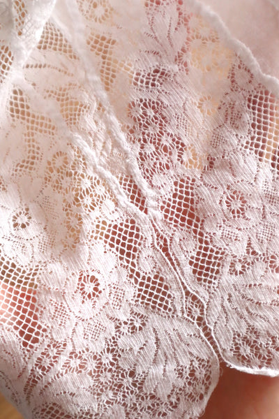 1900s French Valenciennes Lace Cotton Dress