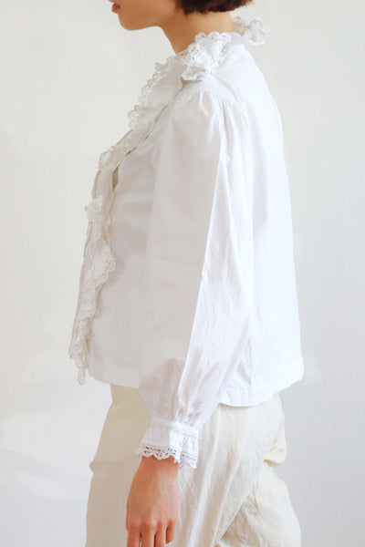 1900s Side Open Tuck Design Blouse