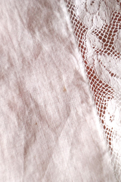 1900s French Valenciennes Lace Cotton Dress