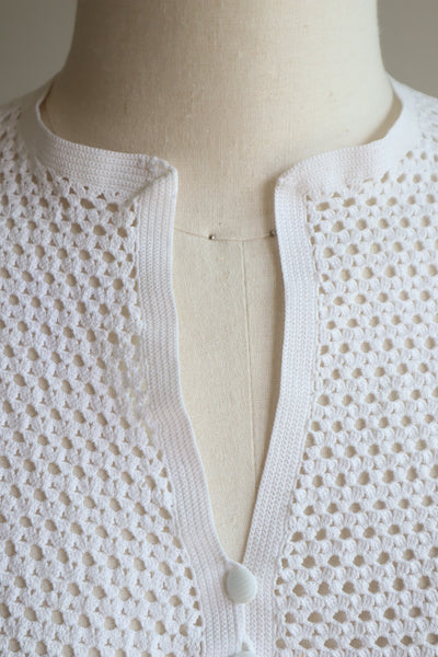 1920s Crochet Cotton Blouse