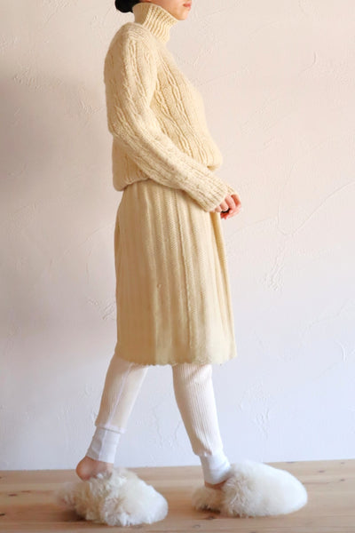70s Hand Knit Aran Wool Sweater