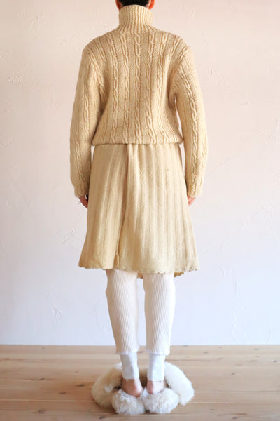 70s Hand Knit Aran Wool Sweater
