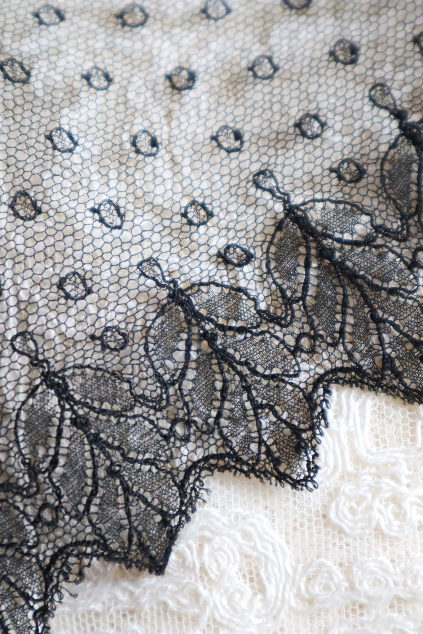 1900s–1920s Antique English Cotton Tulle Lace Bundle