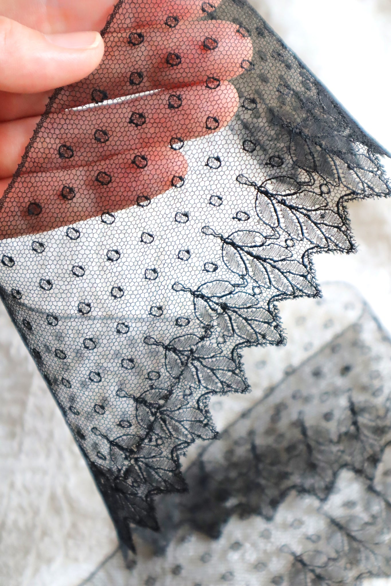 1900s–1920s Antique English Cotton Tulle Lace Bundle