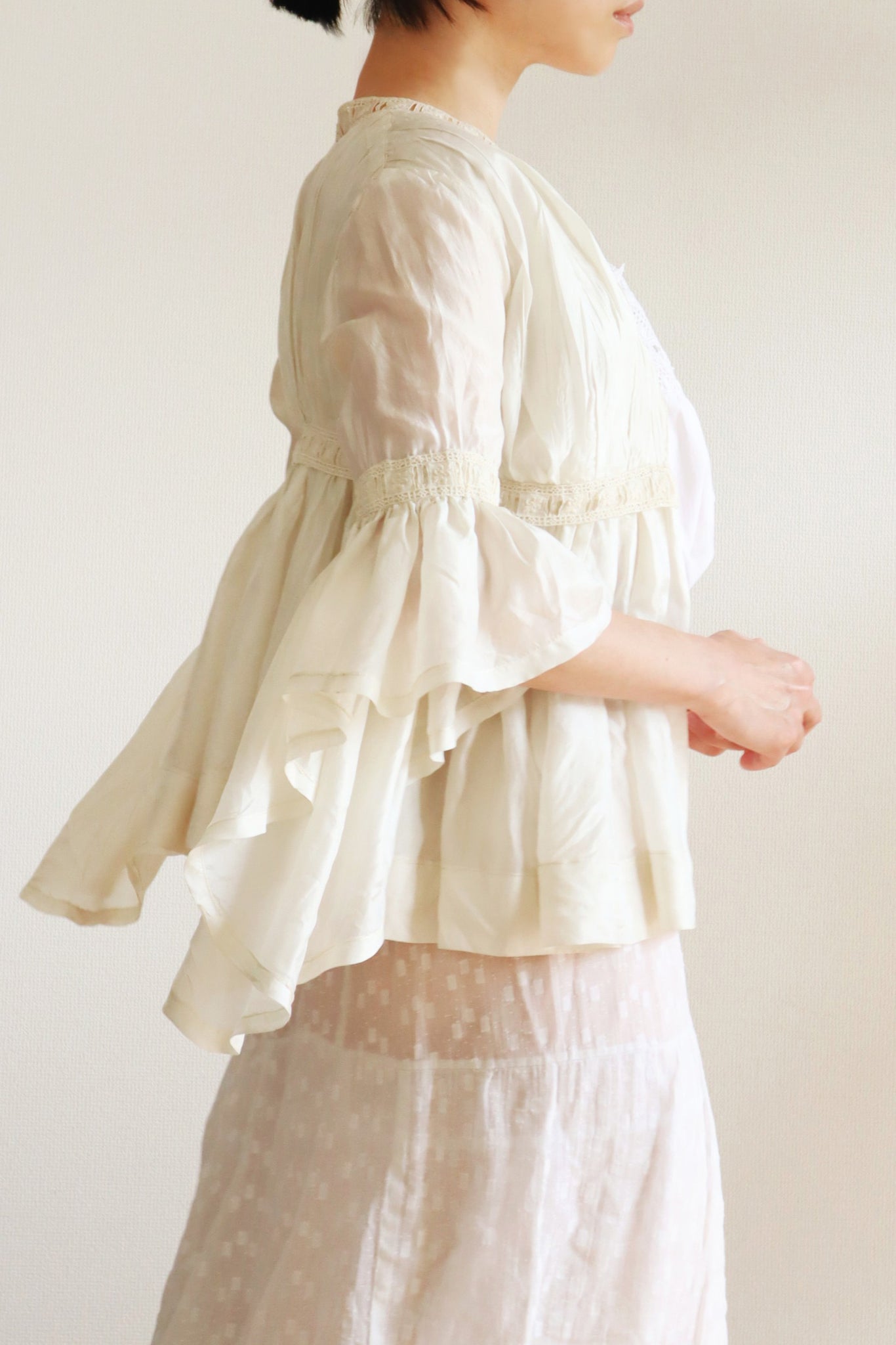 19th Silk Bed Jacket Size XXS