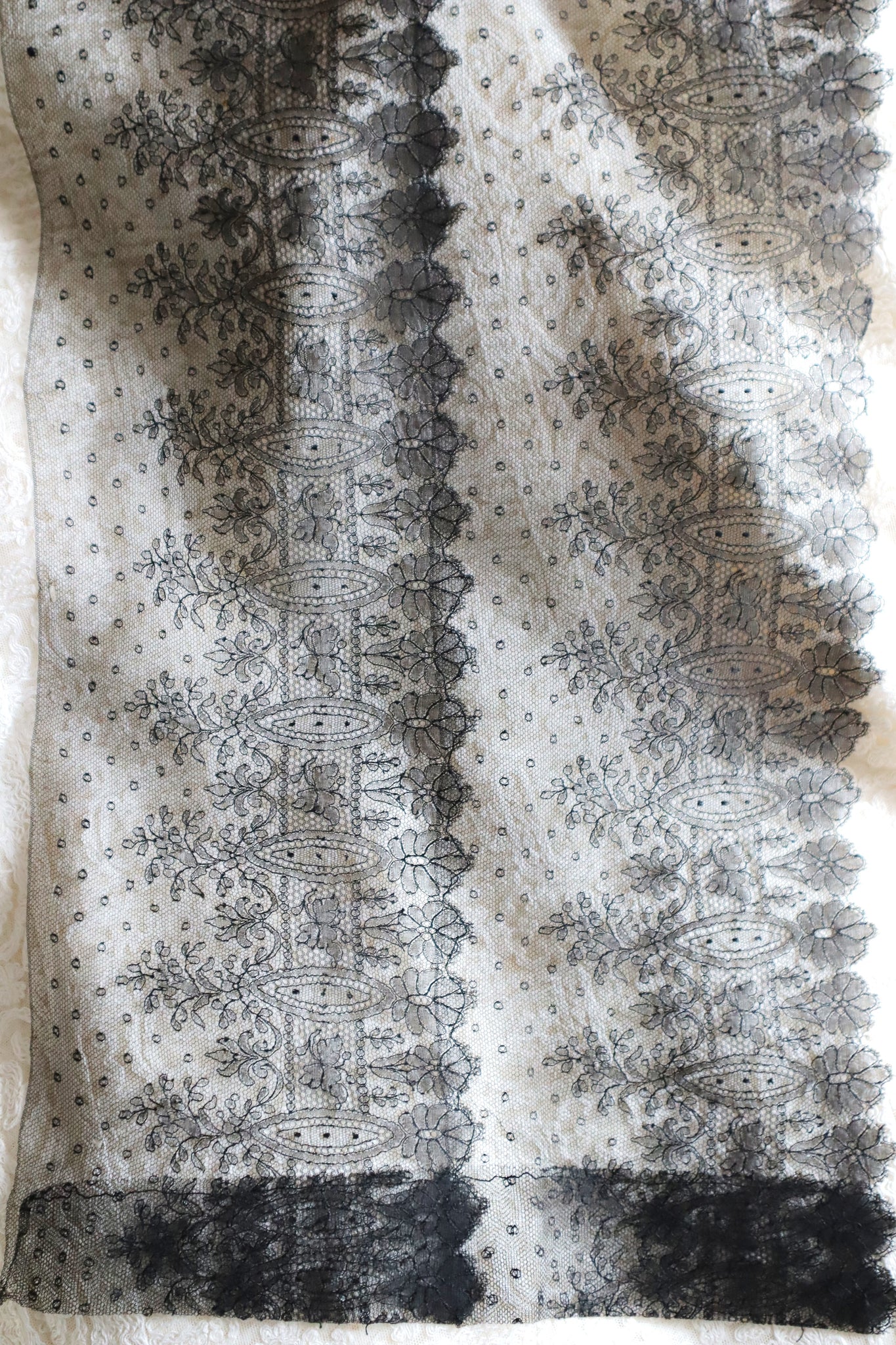 1900s–1920s Antique English Cotton Tulle Lace Bundle