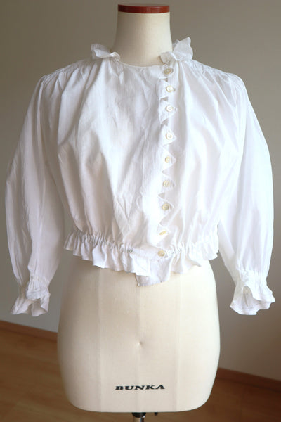 1910s Zigzag Button Panel Blouse